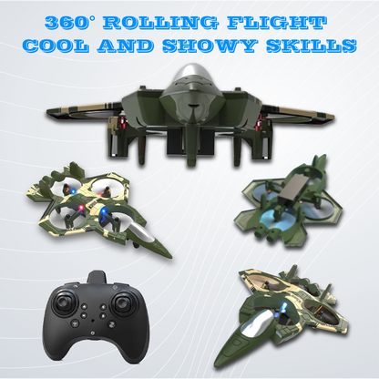 K500 MAX RC Plane Fighter – 2.4G Remote Control Stunt Glider with LED Lights